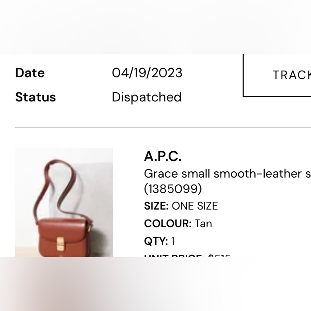 A.P.C. Brown Leather Shoulder Bag with Gold Hardware - Picture 16 of 16